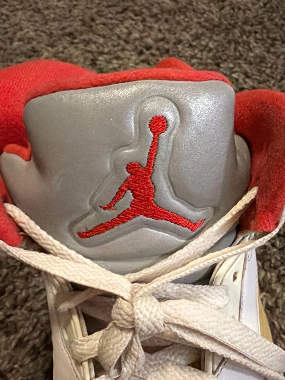 Jordan Shoes Red and White Interior